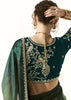 Hunter Green Designer Organza Tissue Silk Saree
