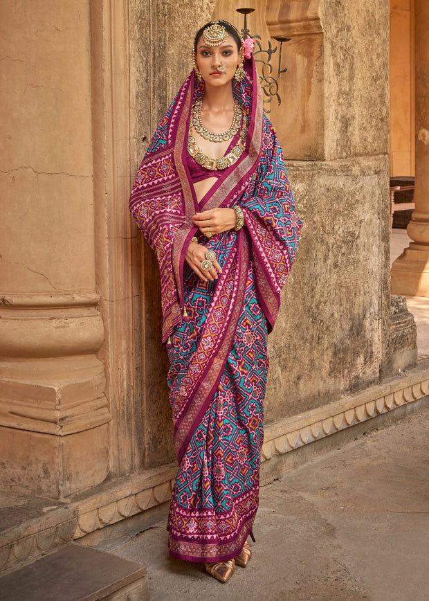 Radiance Purple Printed Patola Saree
