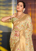 Pale Green Woven Banarasi Silk Saree With Brocade Blouse