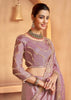 Lilac Pink Designer Tissue Silk Saree