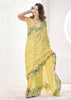 Delight Yellow Woven Linen Silk Saree