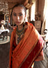 Saffron Orange Banarasi Tussar Silk Saree