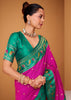 Rani Pink Woven Banarasi Silk Saree