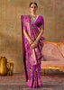 Dahlia Purple Printed Patola Silk Saree
