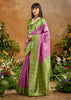 Purple Woven Cotton Silk Saree