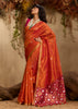Jaffa Orange Woven Cotton Silk Saree