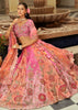 Peach & Pink Embroidered Stitched Designer Lehenga