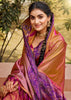 Copper Brown Woven Banarasi Silk Saree