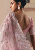 Light Pink Embroidered Designer Silk Saree