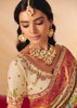 Off White Designer Embroidered Saree