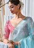 Angel Blue Designer Silk Saree