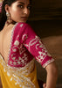 Haldi Yellow Embroidered Designer Organza Saree
