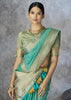 Meadow Green Woven Cotton Saree