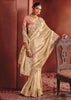 Classic Cream Designer Embroidered Saree