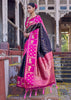 Midnight Blue Woven Banarasi Silk Saree