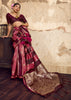 Pink And Maroon Rangkat Satin Silk Saree