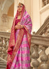 Princess Pink Printed Satin Silk Saree