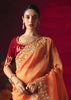 Sunrise Orange Designer Embroidered Saree