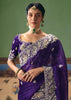 Medieval Blue Embroidered Designer Saree