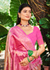 Carnation Pink Woven Kanjivaram Silk Saree