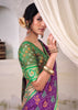 Royal Purple Woven Patola Silk Saree