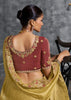 Mustard Yellow Embroidered Tissue Silk Saree