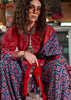 Red And Blue Printed Patola Silk Saree