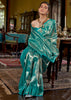 Lake Blue Dual Tone Kanjivaram Silk Saree