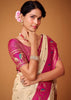 Off White Woven Banarasi Silk Saree
