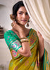 Mehndi Green Woven Patola Silk Saree