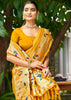 Bright Yellow Woven Paithani Silk Saree