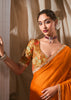 Peel Orange Designer Silk Saree