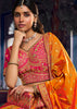 Orange And Pink Heavy Banarasi Designer Lehenga