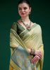 Pista Green Woven Cotton Jamdani Saree