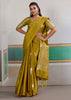 Olive Golden Woven Satin Silk Saree