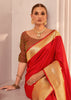 Bridal Red Woven Banarasi Silk Saree