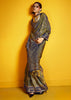 Olive Green Woven Banarasi Silk Saree