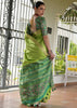 Green Woven Silk Saree With Patola Pallu
