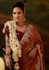 Rust Orange Embroidered Tissue Saree