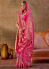 Hot Pink Printed Patola Silk Saree