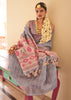 “Exclusive Offer” : Smoky Grey Woven Banarasi Tussar Silk Saree