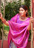 Paisley Purple Woven Kanjivaram Silk Saree