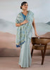 Glow Blue Woven Tissue Silk Saree