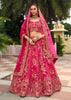 Hot Pink Heavy Embroidered Stitched Designer Lehenga