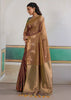 Hazel Brown Woven Tussar Silk Saree