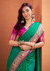 Ming Green Woven Banarasi Patola Silk Saree