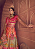 Multicolour Banarasi Silk Embroidered Lehenga