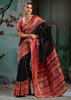 Black Woven Cotton Kashmiri Jamewar Saree