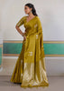 Olive Golden Woven Satin Silk Saree