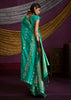 Sea Green Banarasi Satin Silk Saree
